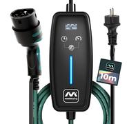 Masterplug VE cavo di ricarica per veicoli elettrici e ibridi, 10 metri, modalità 2, spina Schuko a 3 pin EU a caricabatterie da auto tipo 2, 3,6 kW 16 A, EVCM221610G/EU