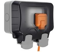 Masterplug WP24 - Presa doppia per esterni impermeabile, senza interruttore, grado di protezione IP66, 13 A