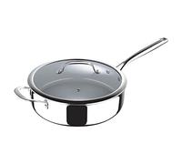 MasterPro Argent, casseruola da 4,7 l, con coperchio, in ceramica, colore: argento