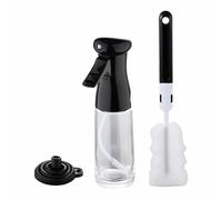 MasterPRO Foodie 3 pezzi set bottiglie/olio/aceto spruzzatore/limone di 200 ml + imbuto silicone - prodotto in vetro di alta qualità - olio di copertura silicone