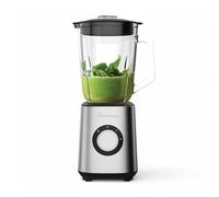 MasterPRO FOODIES Frullatore ad immersione da 1000 W, Ciotola in vetro da 1.5 L, Potente comando a 2 velocità con funzione Pulse, Lama in acciaio inossidabile, Sistema di bloccaggio di sicurezza