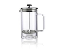 MasterPRO Foodies Mixology - 800 ml Coffee Abbassato - Prodotto in vetro borosilicato a doppia parete - con mesh filtro in acciaio inossidabile - eleganti amanti della stampa