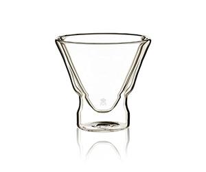 MasterPRO Foodies Mixology - Set di 2 bicchieri da cocktail in borosilicato trasparente da 230 ml - Resistente alle temperature - Finitura a doppio vetro - Lavabile in lavastoviglie