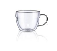 MasterPRO Foodies Mixolology - 380 ml di coppa - realizzato con doppia parete di vetro borosilico resistente - tazze pratiche adatte a microonde - eleganti e resistenti