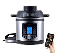 MasterPro FryCook | Friggitrice Senza Olio | Friggitrice ad Aria e Pentola a Pressione 1500W e 6L | Pentola da Cucina Programmabile con 44 Funzioni Automatiche | 12 Programmi di Cottura Diversi in 1