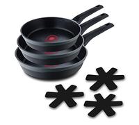 MasterPro Gastro Reeco | 3er-Set Bratpfannen mit 20, 24 und 28 cm Durchmesser | Heatdot | Recycelter Aluminiumguss | Antihaftbeschichtung | Soft-Touch-Griff