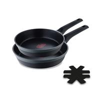 MasterPro Gastro Reeco | Set di 2 padelle da 20 e 24 cm di diametro | Indicatore di temperatura | Fusione di alluminio riciclato | Antiaderente | Maniglia morbida al tatto | Per tutti i tipi di cucine