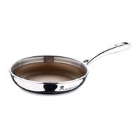 MasterPRO Giro 3 | Padella Antiaderente da 24 cm | Con Triplo Strato in Acciaio Inossidabile e Alluminio | Manico Ergonomico | Padella Acciaio Inox | Per Tutti i Tipi di Piani Cottura