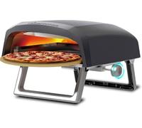 MasterPro NAPOLI Forno Girevole per Pizza a Gas Portatile - Veloce Cottura Uniforme - Potenza Fino a 500°C - Pizze Pronte a 60 sec - Borsa per il trasporto e Vassoio in Pietra Incluse