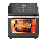 MasterPro Rocket 1100 | Friggitrice Forno Senza Olio | Capacità di 11 L e 1800 W di Potenza | Schermo LED Touch e Cestello Antiaderente | Nero | Temperatura Regolabile 80-200ºC