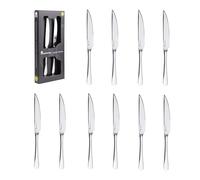 MasterPRO Set 12 coltelli bistecca in acciaio inox con finiture lucide lavabili in lavastoviglie