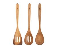 MasterPro | Set di Utensili per Cucina | 3 Cucchiai di Legno | Prodotti in Legno di Acacia | Adatti per Lavastoviglie | Facile da Pulire e Conservare