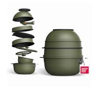 MasterPRO SHARE & PLAY | Set di 10 utensili da cucina impilabili | Manico rimovibile | Ingombro ridotto | Alluminio fuso | Rivestimento antiaderente CERATECH