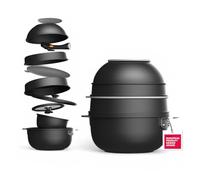 MasterPRO SHARE & PLAY | Set di 10 utensili da cucina impilabili | Manico rimovibile | Ingombro ridotto | Alluminio fuso | Rivestimento antiaderente ILAG Ultimate