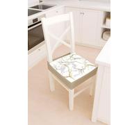 Masters House Biancheria per la Casa Cuscini Coprisedia Effetto Marmo Bianco Oro, 40x40 cm, Set da 2, Fibra Elastica, Imbottiti in Poliuretano, Lavabili