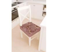 Masters House Biancheria per la Casa Cuscini Coprisedia Effetto Marmo Rosa Oro, 40x40 cm, Set da 2, Fibra Elastica, Imbottiti in Poliuretano, Lavabili