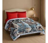 Masters House Trapunta Piumone Invernale Matrimoniale Stampa Digitale HD 4K Magia del Natale in Microfibra Anallergica, Imbottitura Calda e Morbida, Natalizi, Made in Italy (Gnomo)