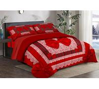 Masters House Trapunta Piumone Invernale Matrimoniale Stampa Digitale HD 4K Natale in Microfibra Anallergica, Imbottitura Calda e Morbida, Design Natalizio Elegante, Made in Italy (Fiocco)