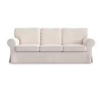 MASTERS OF COVERS Copridivano compatibile con Ikea Ektorp 3 posti, rivestimento di ricambio fatto a mano, 218 x 88 x 88 cm (ord, crema)