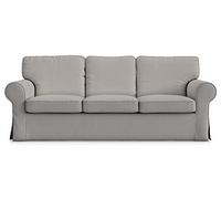MASTERS OF COVERS Copridivano Ektorp 3 Posti, Cotone Grigio