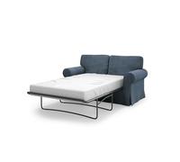 MASTERS OF COVERS Copridivano per divano letto compatibile con Ikea Ektorp 2 posti, rivestimento di ricambio, realizzato a mano, 197 x 90 x 88 cm, colore: blu