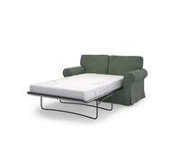 MASTERS OF COVERS Copridivano per divano letto compatibile con Ikea Ektorp 2 posti, rivestimento di ricambio, realizzato a mano, 197 x 90 x 88 cm, colore: verde