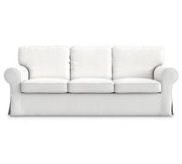 MASTERS OF COVERS copridivano per IKEA 3 posti Ektorp in cotone fatto a mano copridivano per mobili bianco 218x88x88cm
