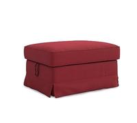 MASTERS OF COVERS Fodera di Ricambio Compatibile con Poggiapiedi IKEA Ektorp, Ektorp Pouf Fodera, Ektorp Poggiapiedi Fodera, Ektorp Sgabello Copri, 82 x 62 x 44 cm (Rosso, Cotone)