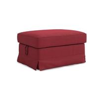 MASTERS OF COVERS Fodera di Ricambio Compatibile con Poggiapiedi IKEA Ektorp, Ektorp Pouf Fodera, Ektorp Poggiapiedi Fodera, Ektorp Sgabello Copri, 82 x 62 x 44 cm (Rosso, Cotone)