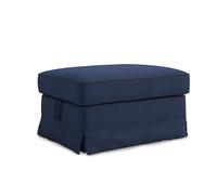 MASTERS OF COVERS Fodera di Ricambio Compatibile con Poggiapiedi IKEA Ektorp, Ektorp Pouf Fodera, Ektorp Poggiapiedi Fodera, Ektorp Sgabello Copri, 82 x 62 x 44 cm (Blu, Cotone)