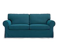 MASTERS OF COVERS Fodera di Ricambio per Divano a 2 Posti IKEA Ektorp, Ektorp Fodera Divano 2 Posti, Ektorp Copridivano, Ektorp Fodera, 179 x 88 x 88 cm (Poliestere Petite, Oceano Oscuro)