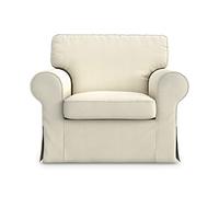 MASTERS OF COVERS Fodera di Ricambio per Poltrona IKEA Ektorp, Ektorp Fodera Poltrona, Copripoltrona Ektorp, Copertura per Poltrona Ektorp, 104 x 88 x 88 cm (Cotone, Crema)