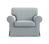 MASTERS OF COVERS Fodera di Ricambio per Poltrona IKEA Ektorp, Fodera Ektorp Poltrona, Copripoltrona Ektorp, Poltrona Fodere, 104 x 88 x 88 cm (Grigio Fumo, Poliestere Petite)