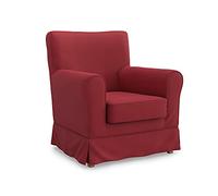 MASTERS OF COVERS Fodera di Ricambio per Poltrona IKEA Ektorp Jennylund, Ektorp Jennylund Copripoltrona, Fodera Poltrona Jennylund, Jennylund Fodera, 78 cm x 85 cm x 84 cm (Rosso, Cotone)