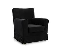 MASTERS OF COVERS Fodera di Ricambio per Poltrona IKEA Ektorp Jennylund, Ektorp Jennylund Copripoltrona, Fodera Poltrona Jennylund, Jennylund Fodera, 78 cm x 85 cm x 84 cm (Nero, Camoscio)