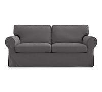 MASTERS OF COVERS Fodera per divano IKEA Ektorp 2 posti, fodera per divano Ektorp Fodera per divano in cotone, Fodera per divano Ektorp 2 posti, 179x88x88cm (Dunkel Grau)
