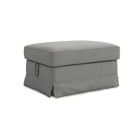 MASTERS OF COVERS Fodera Poggiapiedi Ektorp, Cotone Grigio