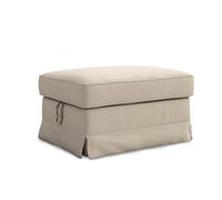 MASTERS OF COVERS - Funda de algodón hecha a mano de recambio para reposapiés Ektorp, color Beige Biscotto, protección para reposapiés, 82x62x44cm