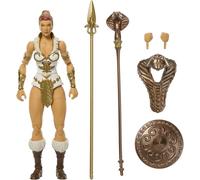 Masters of the Universe Masterverse - Teela New Eternia, action figure con 30 articolazioni, cappuccio cobra rimovibile e accessori per le armi inclusi, giocattolo per bambini, 6+ anni, JBP84