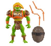Masters of the Universe Origins - Michelangelo Turtles of Grayskull, action figure snodata con armatura e accessori, crossover tra MOTU e Tartarughe Ninja, giocattolo per bambini, 6+ anni, HTH13