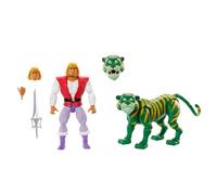 Masters of the Universe Origins - Principe Adam e Cinger Collezione Cartoon, set da 2 action figures articolate con spada, teste e mani intercambiabili, giocattolo per bambini, 6+ anni, HTH30