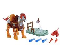 Mattel Figura Masters of the Universe Origins Stridor 30 cm con cavallo robot e lanciatore