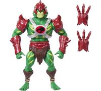 Masters of the Universe Origins x ThunderCats - Battle Cat Man, action figure snodabile crossover anni '80, con artigli da battaglia e mini fumetto, giocattolo per bambini, 6+ anni, JFW95