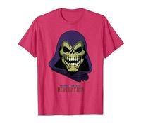 Masters of The Universe: Revelation Skeletor Ufficiale Maglietta, Uomo, Rosso mélange, L