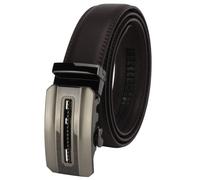 Masters & Stylists Cintura Uomo Marrone, Cintura in Pelle con Fibbia Automatica Senza Buchi, Cinta Elegante e Resistente, Regalo Uomo, Larghezza 3.5cm, Lunghezza 110cm