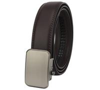 Masters & Stylists Cintura Uomo Marrone, Cintura in Pelle con Fibbia Automatica Senza Buchi, Cinta Elegante e Resistente, Regalo Uomo, Larghezza 3.5cm, Lunghezza 110cm