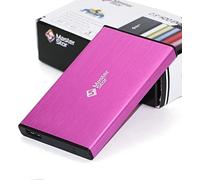 MasterStorb - Hard disk esterno USB 3.0 Super-Fast 2,5" SATA, hard disk portatile, rosso, argento, nero, blu e rosa, tutti i diversi GB disponibili (120GB, rosa)