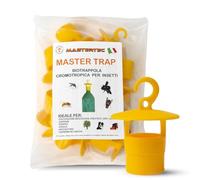 Mastertec Master Trap, Biotrappola Ecologica per Mosche, Vespe, Calabroni, Cimice Asiatica, Drosophila Suzukii e Popilia Japonica (10 pezzi)