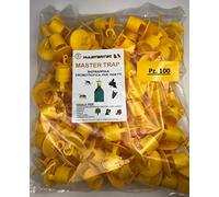 Mastertec Master Trap, Biotrappola Ecologica per Mosche, Vespe, Calabroni, Cimice Asiatica, Drosophila Suzukii e Popilia Japonica (100 pezzi)