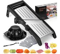MASTERTOP Mandolina Cucina Regolabile in Inox, Mandoline Affettatrice Profession
